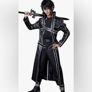 Cosfun Adult Kirito Kirigaya Kazuto Cosplay Jacket Sz 3x